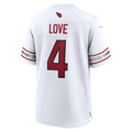 MATTH A.Cardinals #4 Jeremiyah Love White Game Player Stitched Jerseys