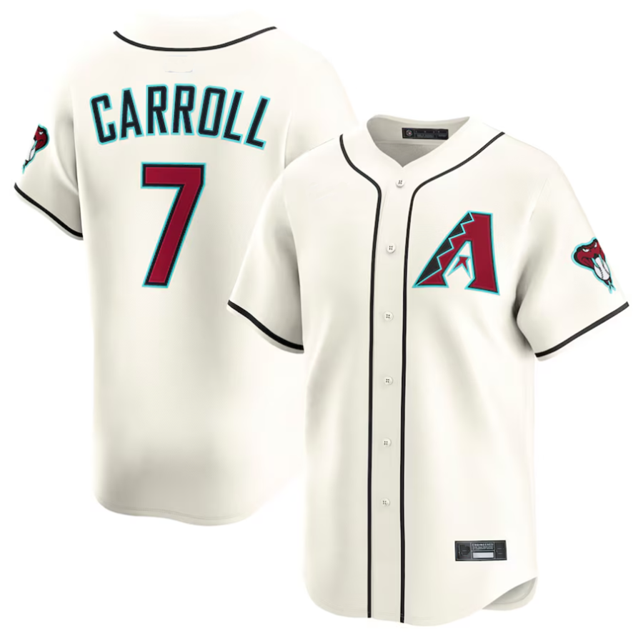 MATTH A.Diamondbacks #7 Corbin Carroll Player Cream Limited American Personalized Stitched Jerseys