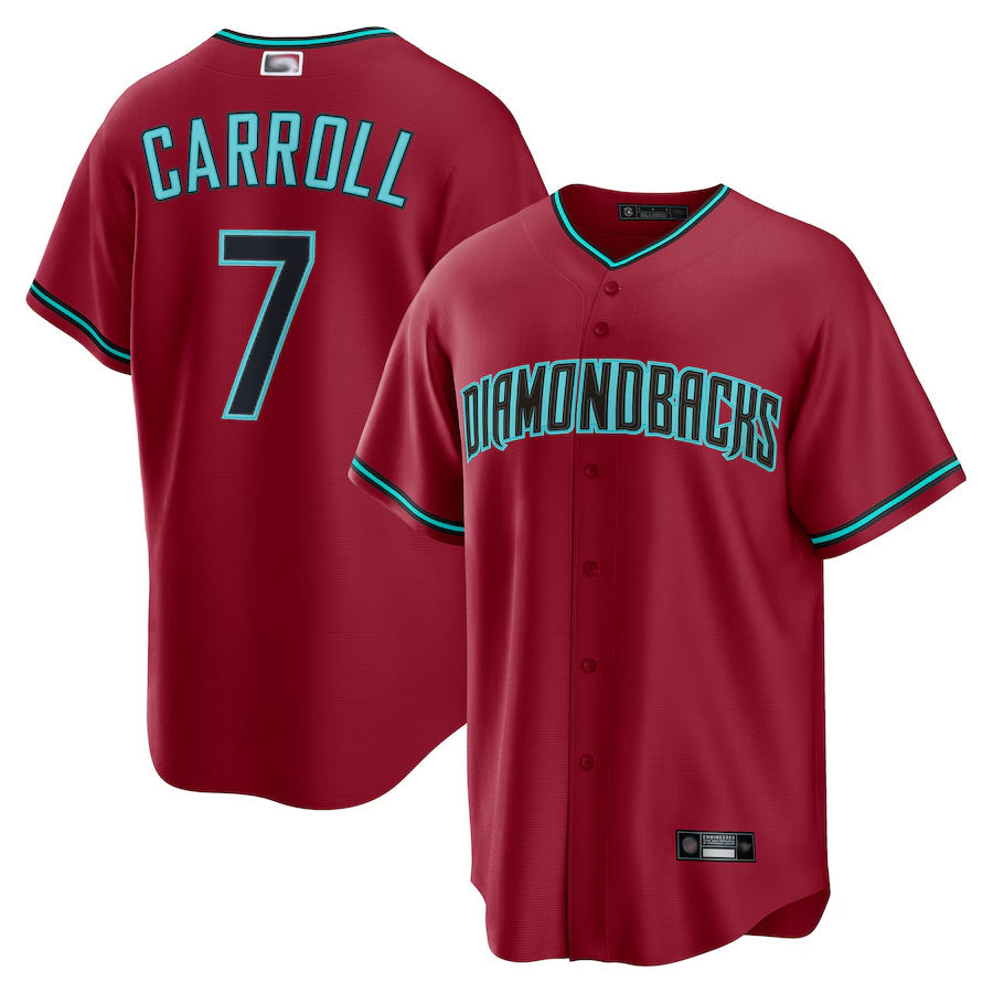 MATTH A.Diamondbacks #7 Corbin Carroll Player Red Home Replica Personalized Stitched Jerseys