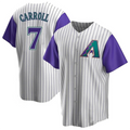 MATTH A.Diamondbacks #7 Corbin Carroll Player Cream Throwback Cooperstown Limited Personalized Stitched Jerseys