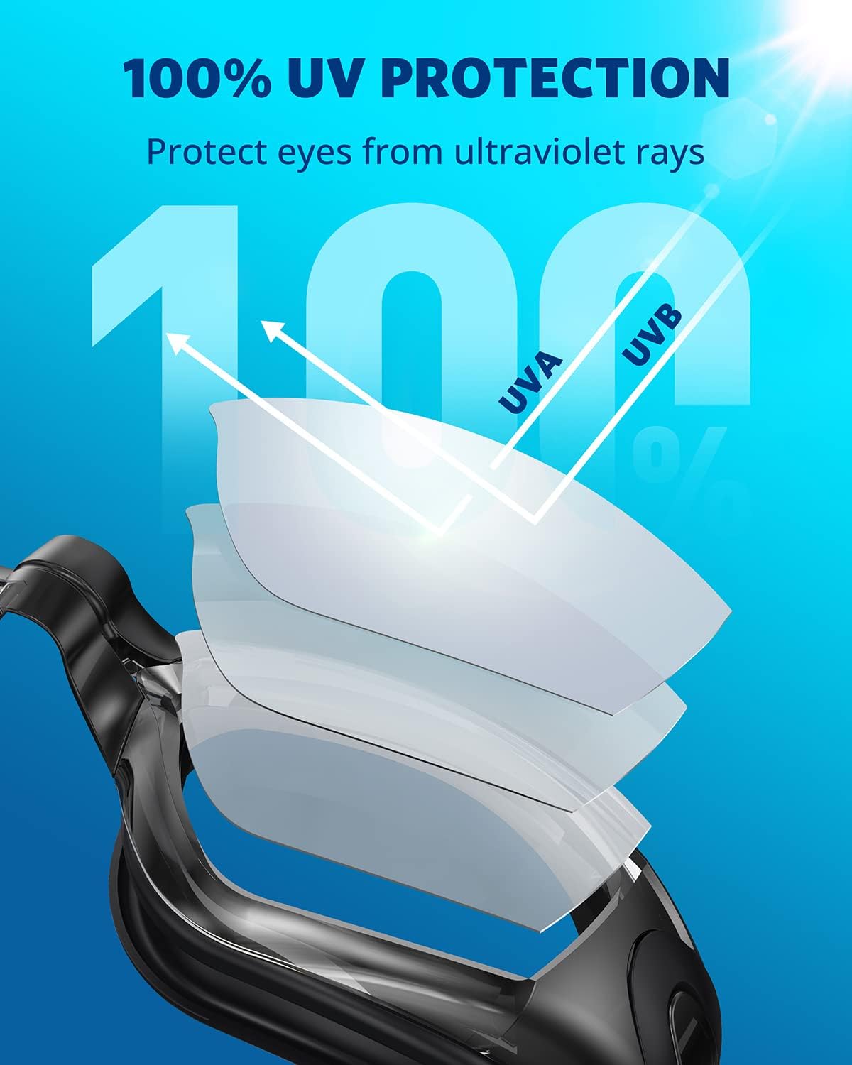 Aegend Swim Goggles, Swimming Goggles No Leaking Full Protect Adult Youth