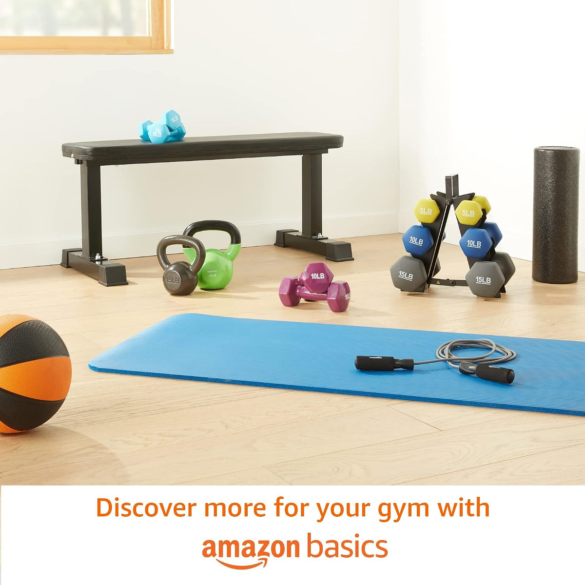 Amazon Basics Neoprene Dumbbell Hand Weights for Exercise and Muscle Toning