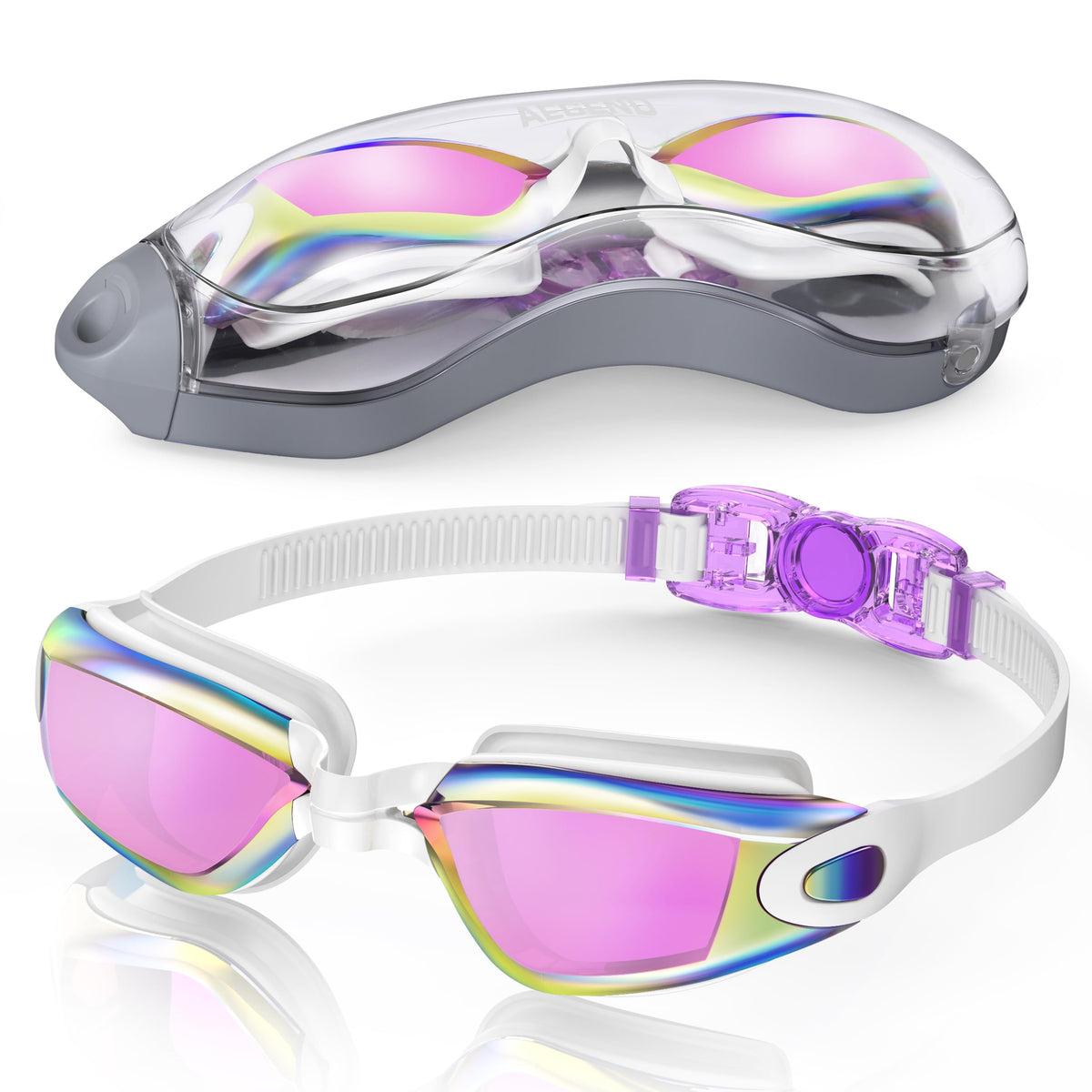 Aegend Swim Goggles, Swimming Goggles No Leaking Full Protect Adult Youth