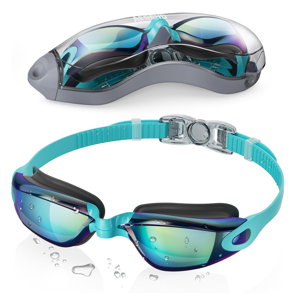 Aegend Swim Goggles, Swimming Goggles No Leaking Full Protect Adult Youth