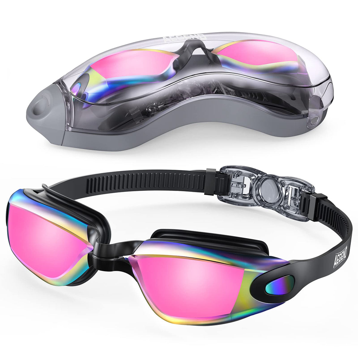 Aegend Swim Goggles, Swimming Goggles No Leaking Full Protect Adult Youth