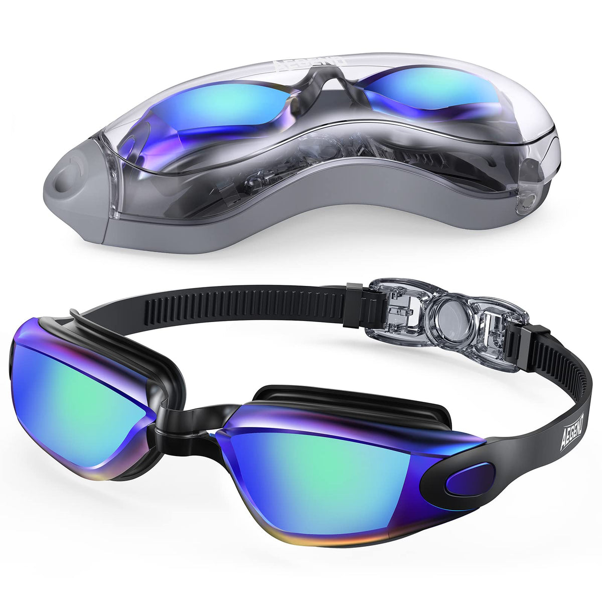 Aegend Swim Goggles, Swimming Goggles No Leaking Full Protect Adult Youth