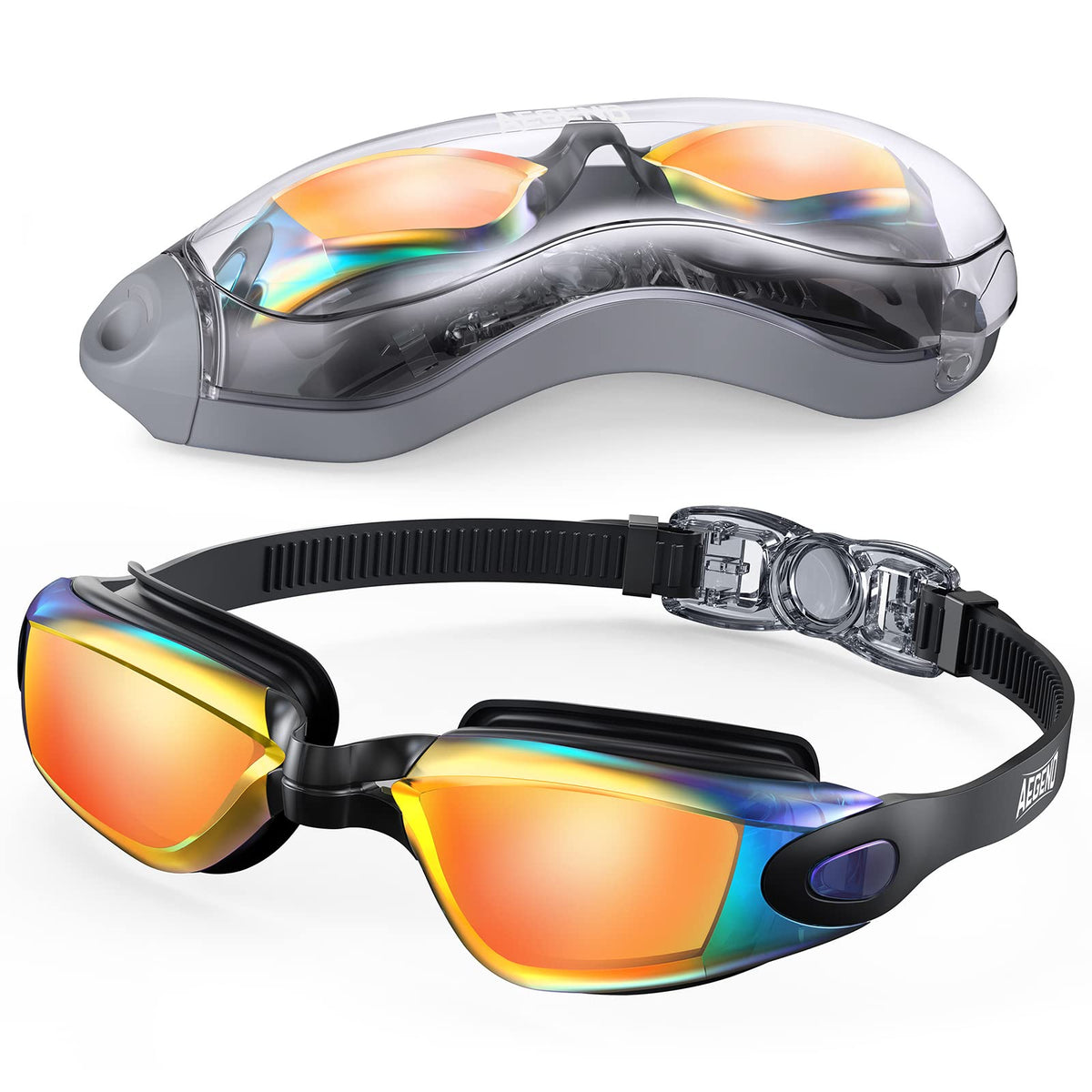 Aegend Swim Goggles, Swimming Goggles No Leaking Full Protect Adult Youth