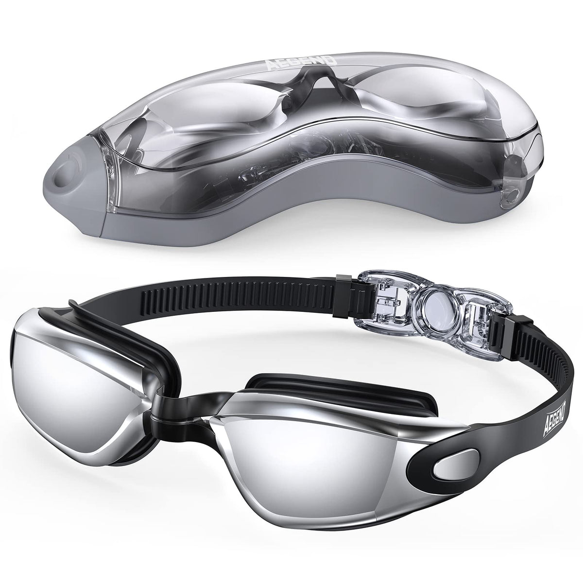 Aegend Swim Goggles, Swimming Goggles No Leaking Full Protect Adult Youth