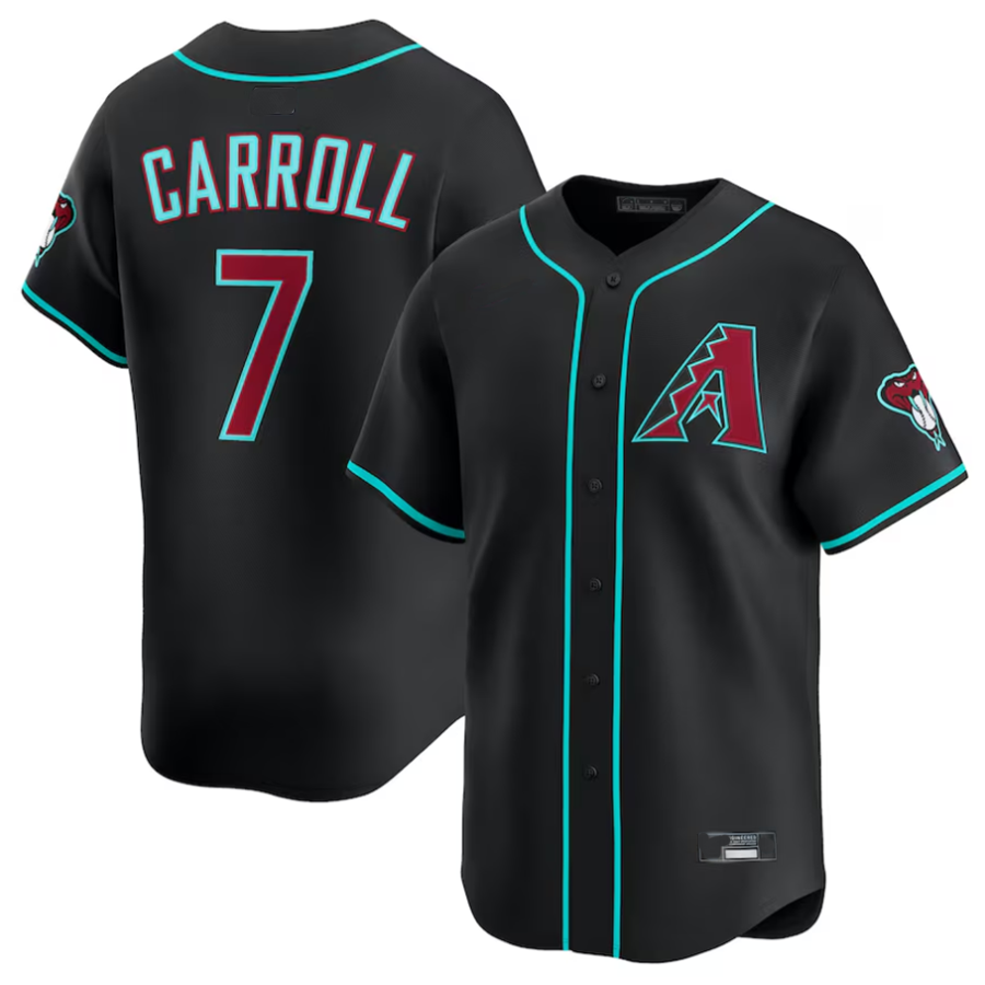 MATTH A.Diamondbacks #7 Corbin Carroll Player Black Limited American Personalized Stitched Jerseys