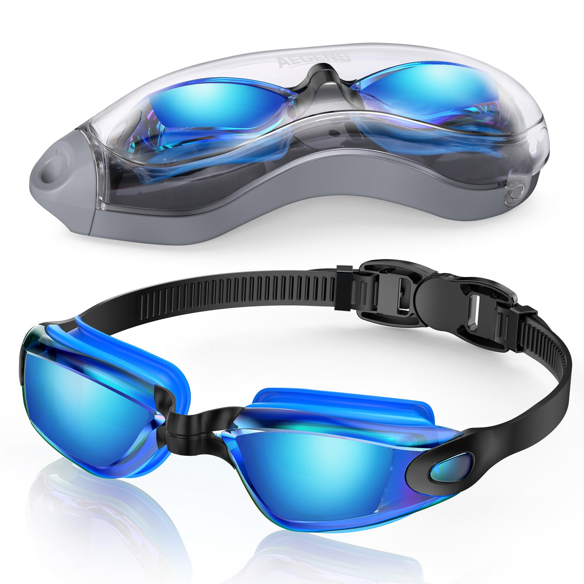 Aegend Swim Goggles, Swimming Goggles No Leaking Full Protect Adult Youth