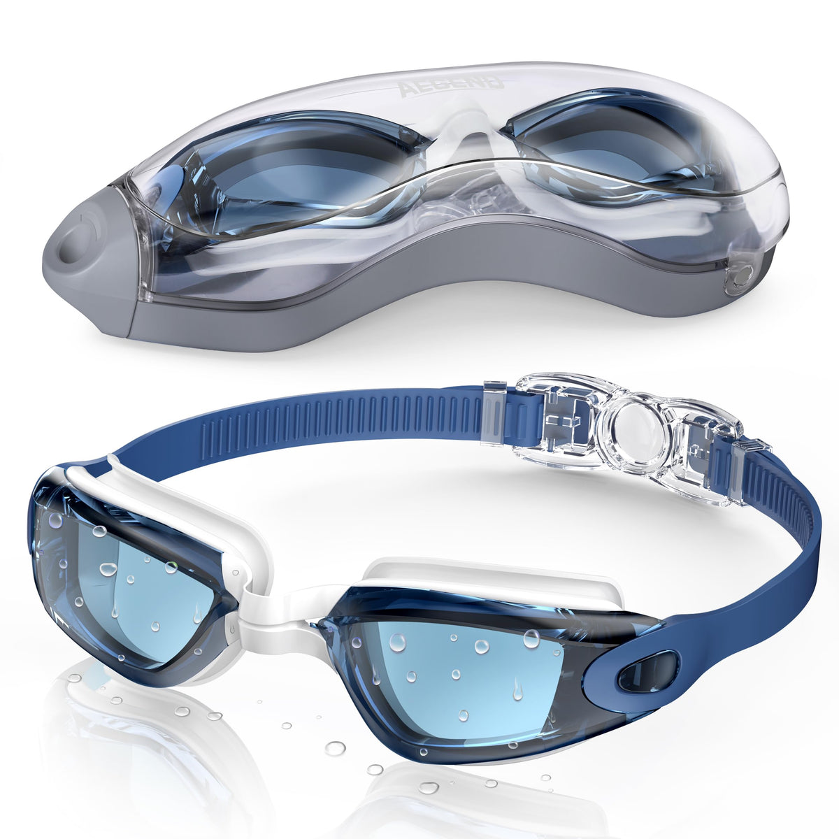 Aegend Swim Goggles, Swimming Goggles No Leaking Full Protect Adult Youth