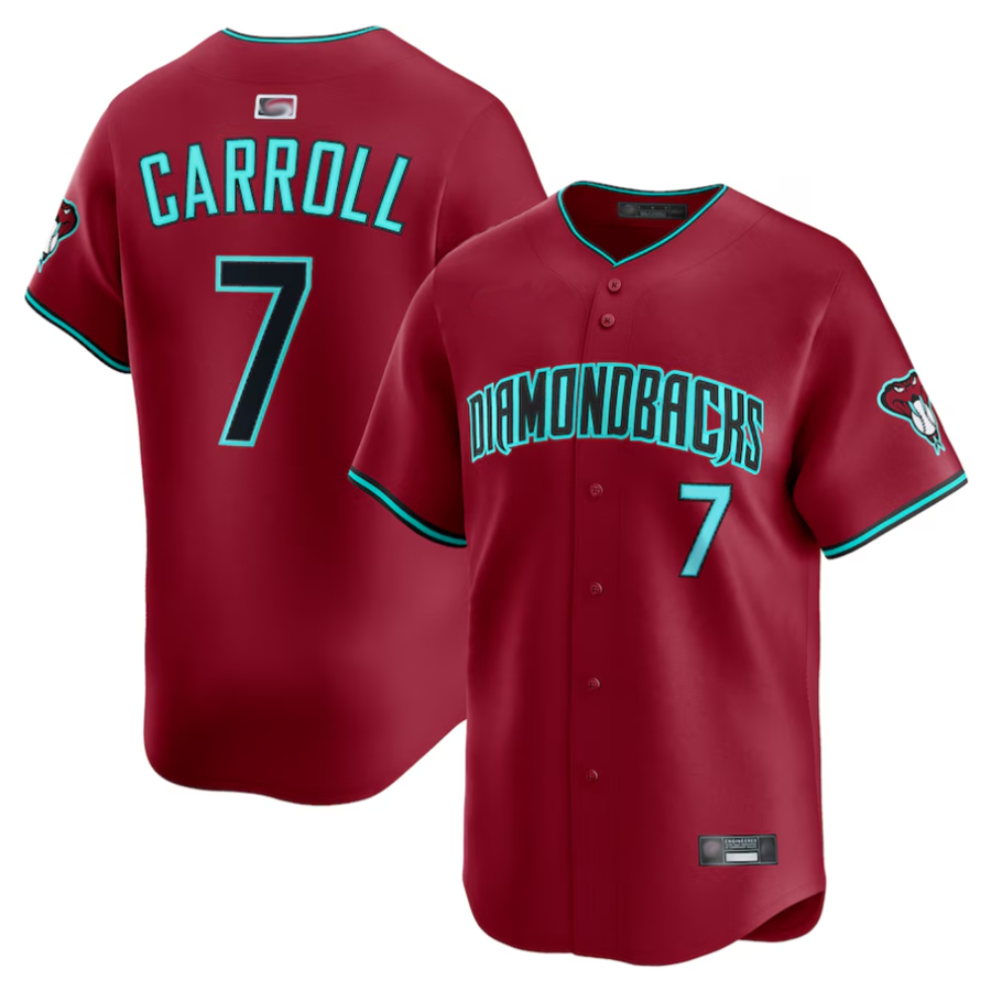 MATTH A.Diamondbacks #7 Corbin Carroll Player Red Alternate Limited Personalized Stitched Jerseys