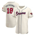 MATTH A.Braves #18 Mike Yastrzemski player Cream Authentic Alternate Stitched Jerseys