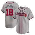 MATTH A.Braves #18 Mike Yastrzemski player Gray Limited Away Stitched Jerseys
