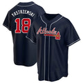 MATTH A.Braves #18 Mike Yastrzemski player Navy Replica Alternate Stitched Jerseys