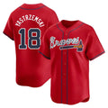 MATTH A.Braves #18 Mike Yastrzemski player Red Limited Alternate Stitched Jerseys
