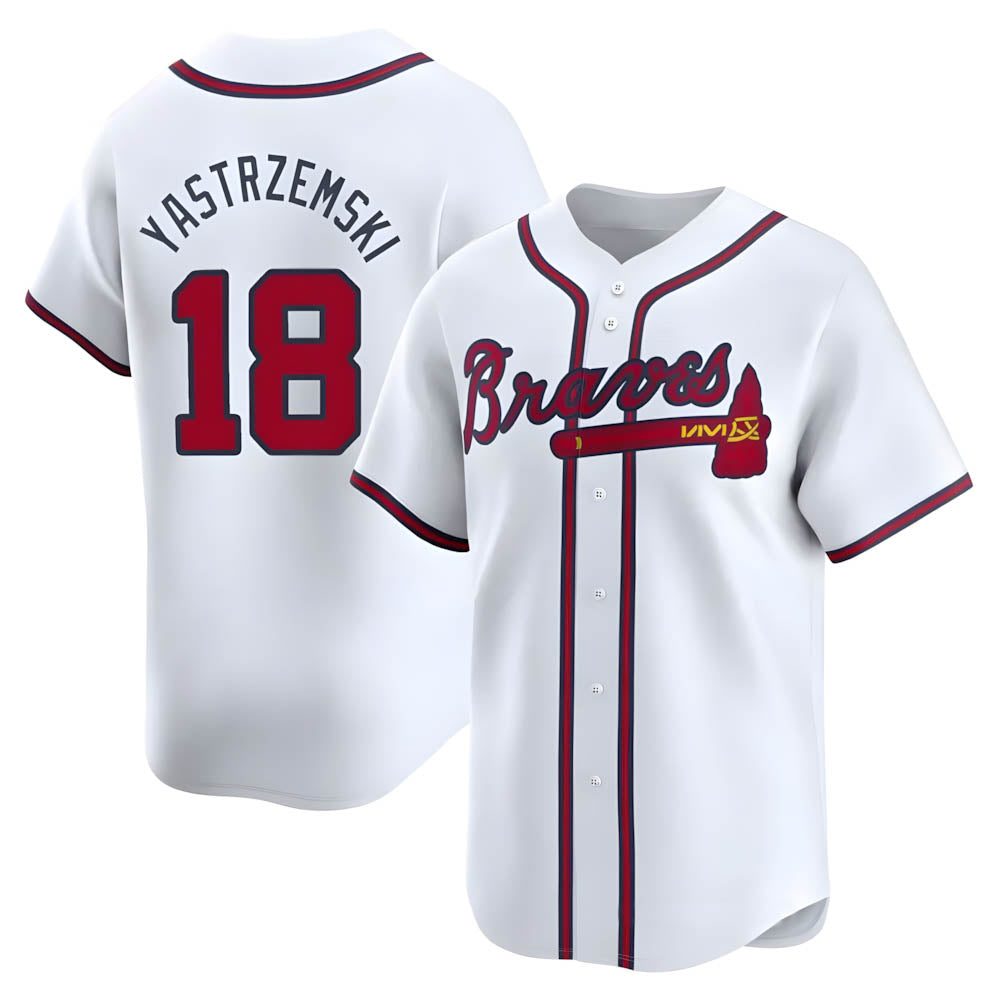 MATTH A.Braves #18 Mike Yastrzemski player White Limited Home Stitched Jerseys