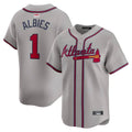 MATTH A.Braves #1 Ozzie Albies Player Gray Vapor Premier City Connect Premium Stitched Jerseys