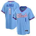 MATTH A.Braves #1 Ozzie Albies Player Powder Blue 2026 City Connect T shirt Stitched Jerseys