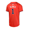 MATTH A.Braves #1 Ozzie Albies Player Red Limited Stitched Jerseys