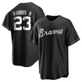 MATTH A.Braves #23 Michael Harris II player Black&White Replica Stitched Jerseys