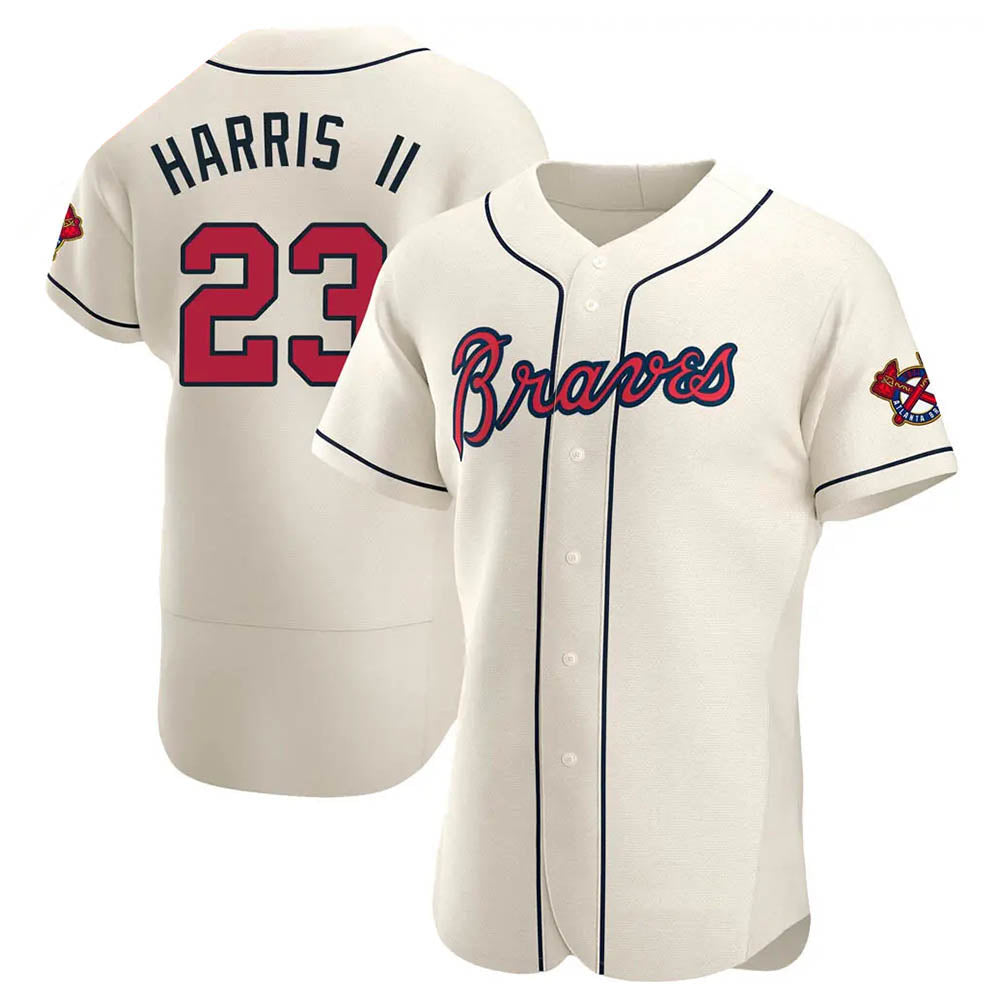 MATTH A.Braves #23 Michael Harris II player Cream Authentic Alternate Stitched Jerseys