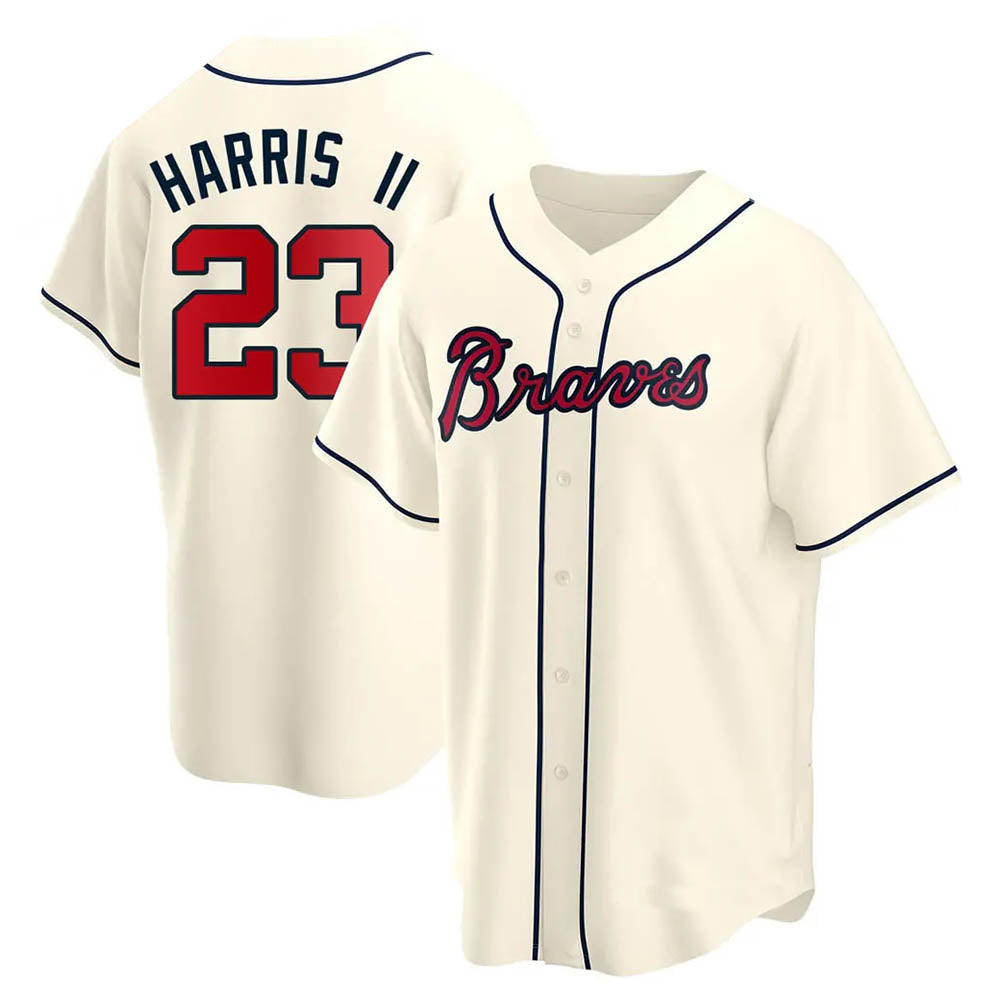 MATTH A.Braves #23 Michael Harris II player Cream Replica Alternate Stitched Jerseys