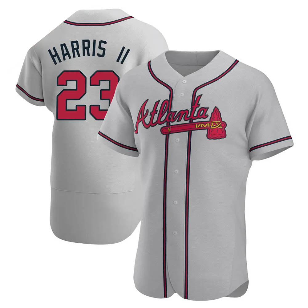 MATTH A.Braves #23 Michael Harris II player Gray Authentic Road Stitched Jerseys