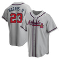 MATTH A.Braves #23 Michael Harris II player Gray Replica Road Stitched Jerseys