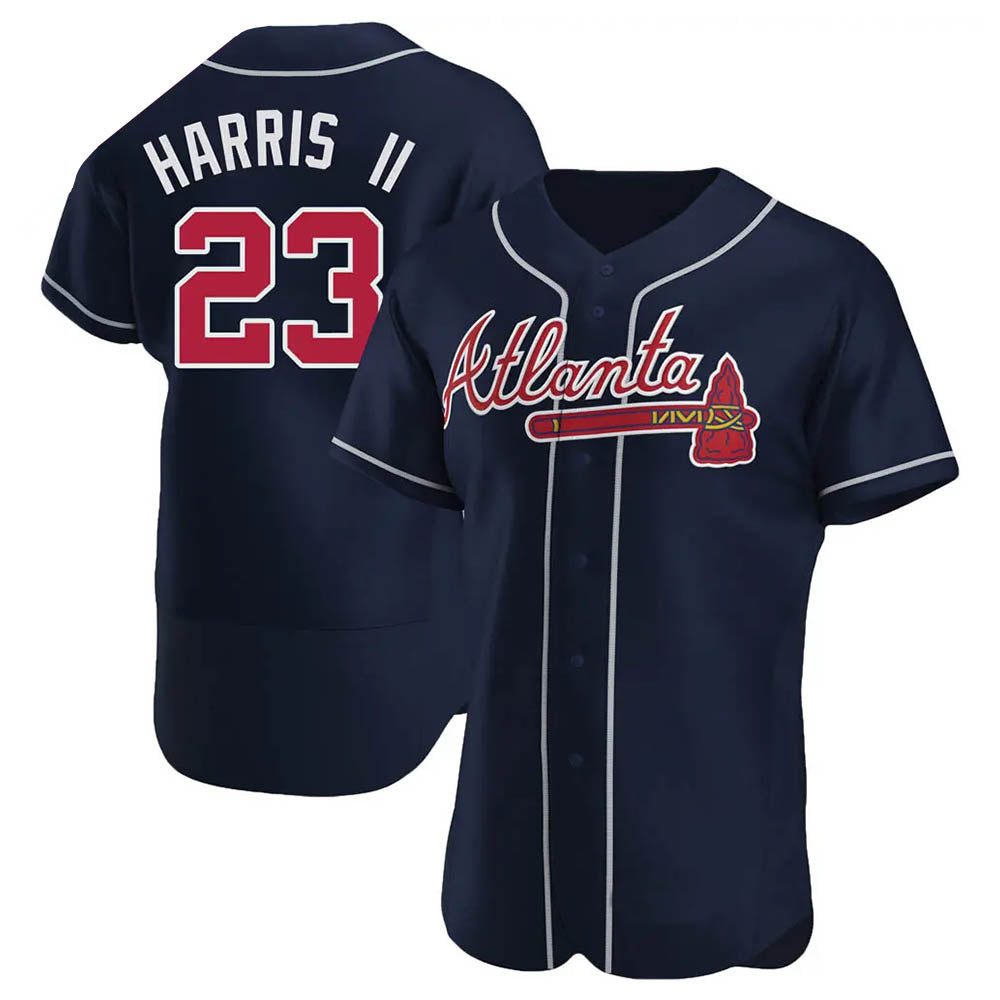 MATTH A.Braves #23 Michael Harris II player Navy Authentic Alternate Stitched Jerseys