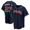 MATTH A.Braves #23 Michael Harris II player Navy Replica Alternate Stitched Jerseys