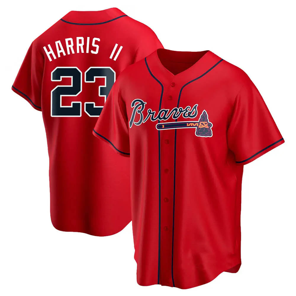 MATTH A.Braves #23 Michael Harris II player Red Replica Alternate Stitched Jerseys