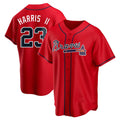 MATTH A.Braves #23 Michael Harris II player Red Replica Alternate Stitched Jerseys