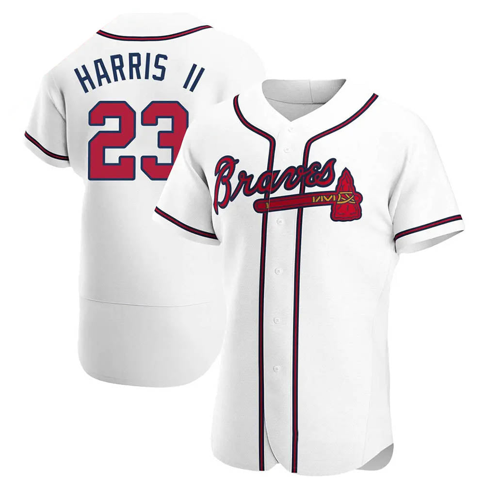 MATTH A.Braves #23 Michael Harris II player White Authentic Home Stitched Jerseys