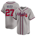 MATTH A.Braves #27 Austin Riley Player Gray Limited Away Stitched Jerseys