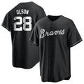 MATTH A.Braves #28 Matt Olson Player Black&Gold Replica en Alternate Stitched Jerseys