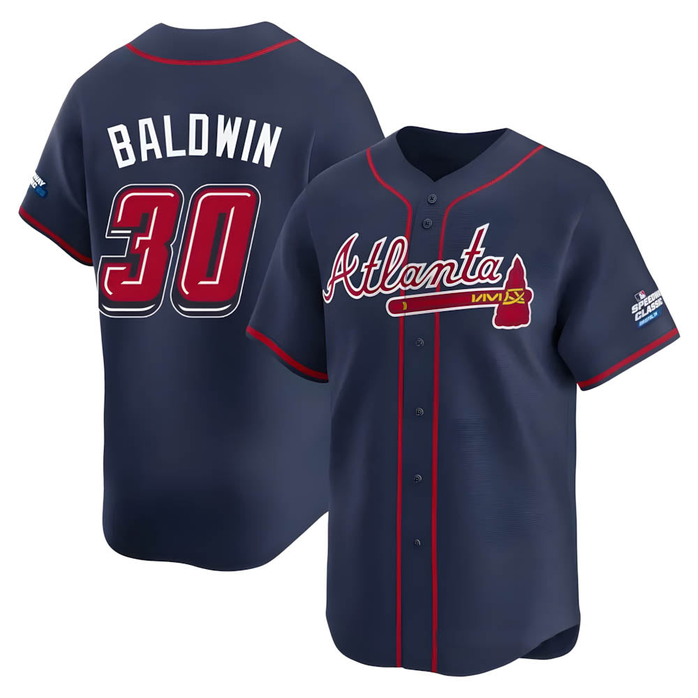 MATTH A.Braves #30 Drake Baldwin player Navy Limited 2025 Speedway Classic Alternate Stitched Jerseys