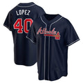 MATTH A.Braves #40 Reynaldo Lopez player Navy Replica Alternate Stitched Jerseys