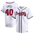 MATTH A.Braves #40 Reynaldo Lopez player White Limited Home Stitched Jerseys