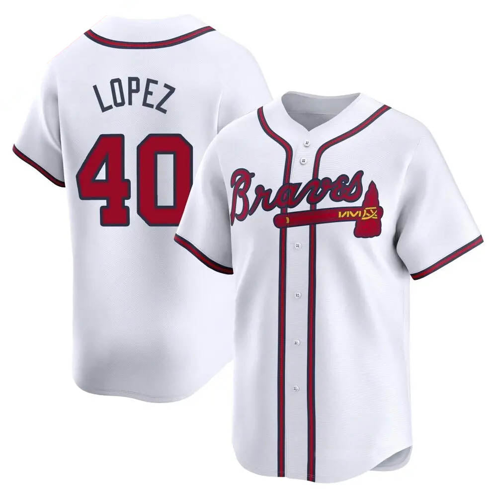 MATTH A.Braves #40 Reynaldo Lopez player White Limited Home Stitched Jerseys
