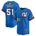 MATTH A.Braves #51 Chris Sale Player Blue National League Limited Stitched Jerseys