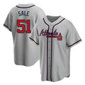 MATTH A.Braves #51 Chris Sale Player Gray City Connect Stitched Jerseys