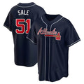 MATTH A.Braves #51 Chris Sale Player Navy City Connect Stitched Jerseys