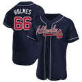 MATTH A.Braves #66 Grant Holmes Player Navy Authentic Alternate Stitched Jerseys
