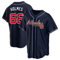 MATTH A.Braves #66 Grant Holmes Player Navy Replica Alternate Stitched Jerseys