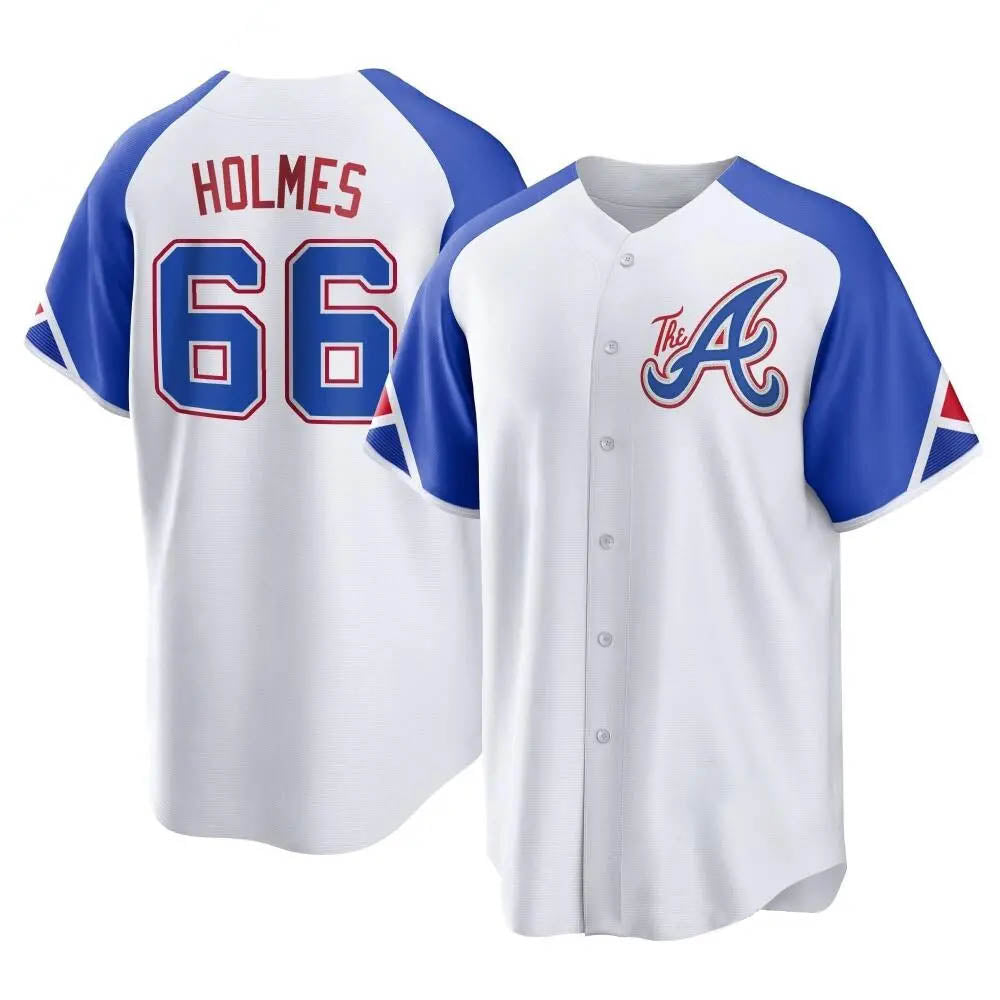 MATTH A.Braves #66 Grant Holmes Player White Replica City Connect Stitched Jerseys