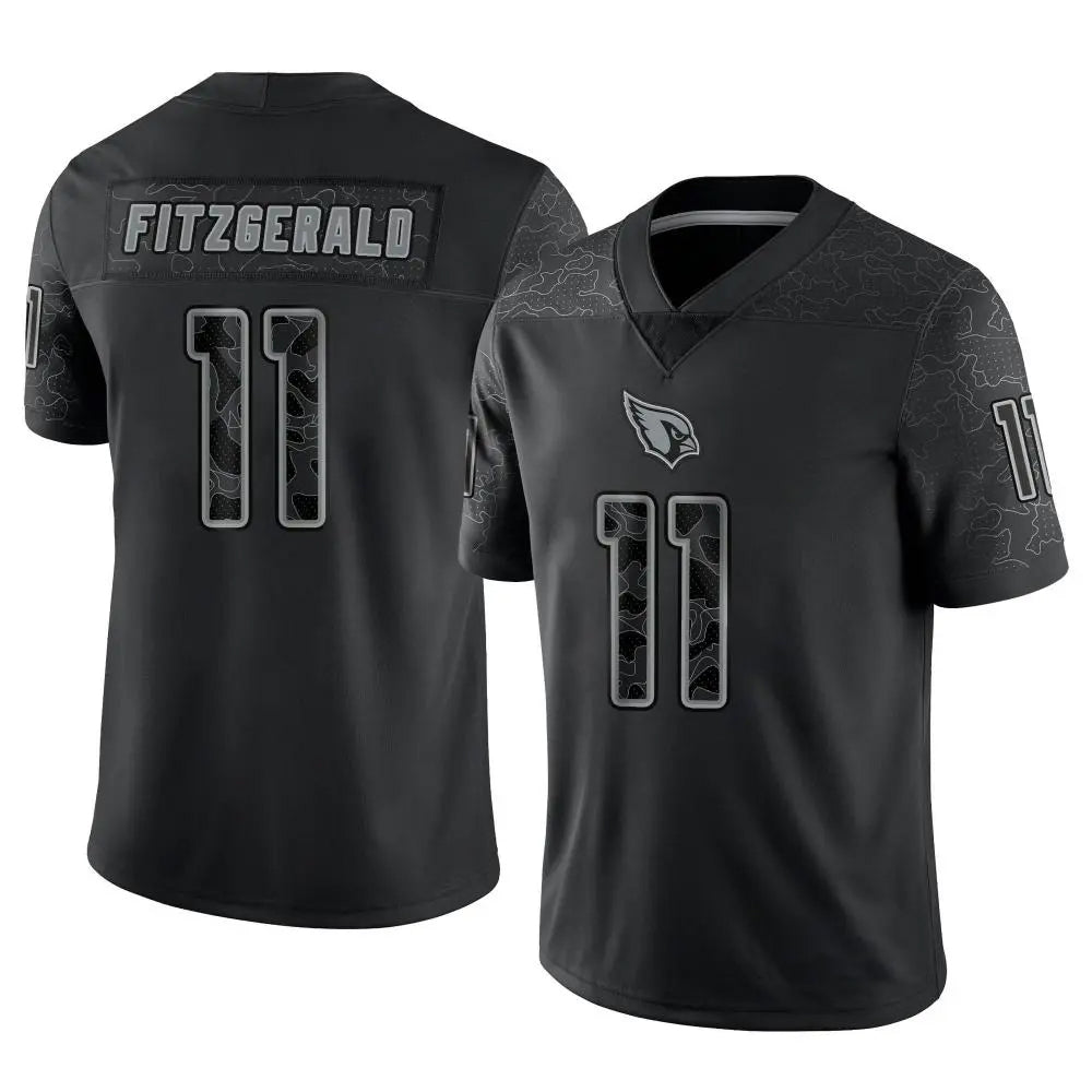 MATTH A.Cardinals #11 Larry Fitzgerald Player Black RFLCTV Limited Stitched Jerseys