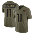 MATTH A.Cardinals #11 Larry Fitzgerald Player Olive Salute To Service Limited Home Game Stitched Jerseys