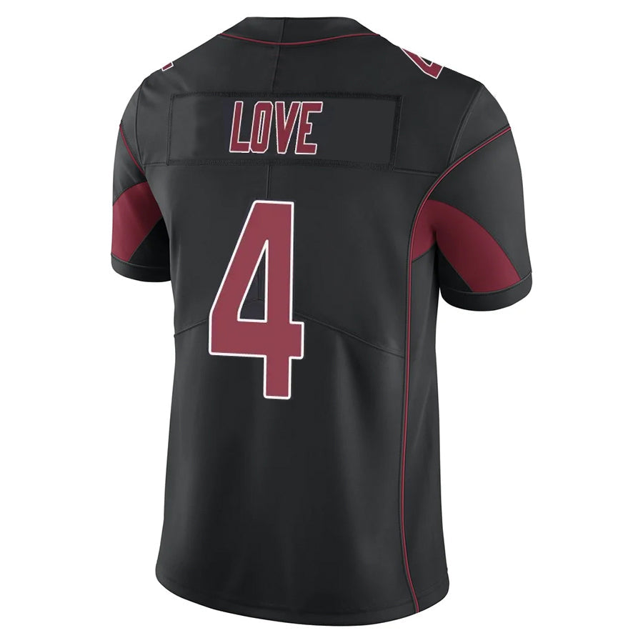 MATTH A.Cardinals #4 Jeremiyah Love Player Black Limited Elite Home Game Stitched Jerseys