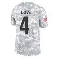 MATTH A.Cardinals #4 Jeremiyah Love Player Camo Salute to Service Limited Home Stitched Jerseys